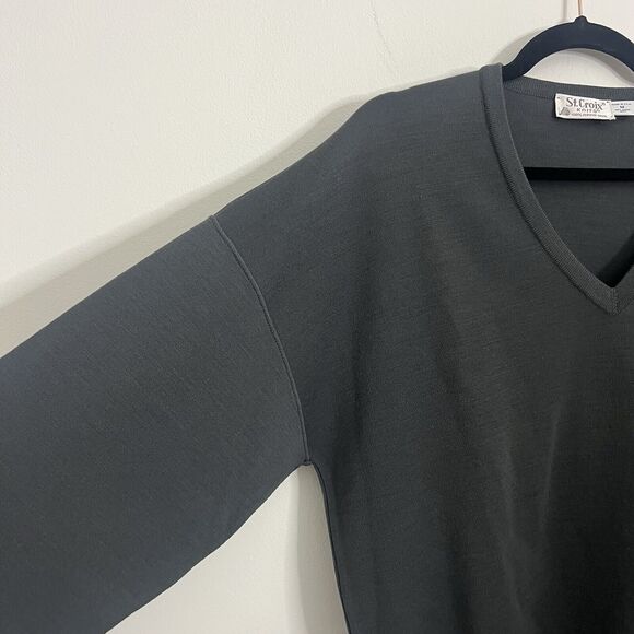 St.‎ Croix Knits Men’s 100% Wool V Neck Sweater Sz M Vintage - Picture 3 of 11